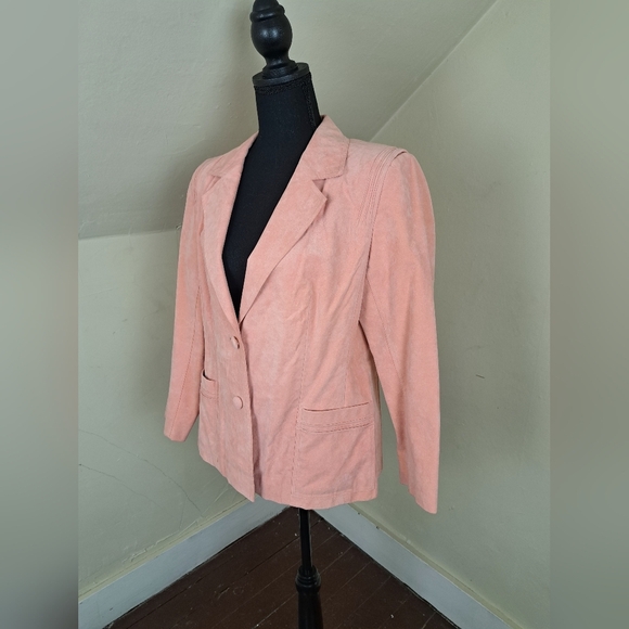 Custom Made Ricky Bo Hilton Hotel 1/F Hong Kong Women's Pink Suede Blazer VTG - Picture 6 of 16